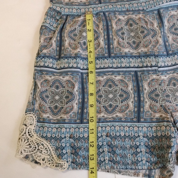 COPY - Romper Shorts L Spaghetti Blue Lace Summer… - Picture 7 of 8